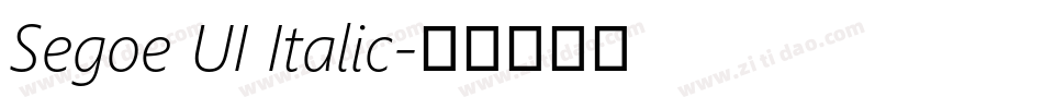 Segoe UI Italic字体转换